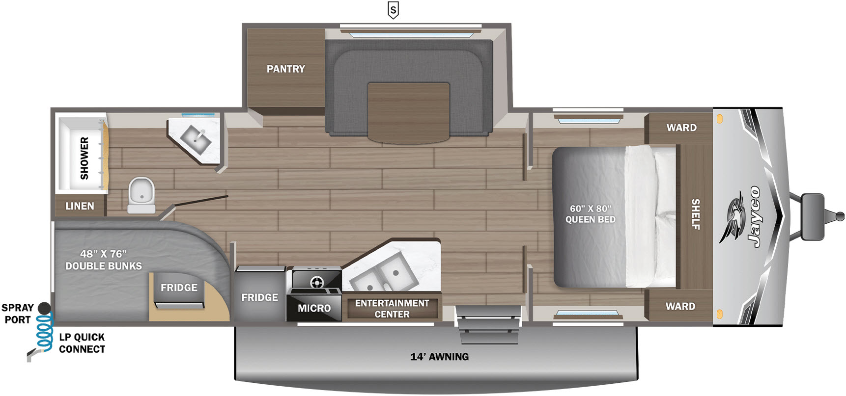 floorplan image of 2026 JAYCO JAY FLIGHT SLX 245BHS